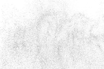 Black texture overlay. Dust grainy texture on white background. Grain noise stamp. Old paper. Grunge design elements. Vector illustration.		
