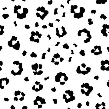 White Leopard Jaguar Spot. Snow Animal Blob. Leo Seamless Vector Ink. Black Cheetah Animal Ink. Panther Abstract Blotter. Leo Animal Stain. Cheetah Seamless Leather Camouflage. Snow Jaguar Print.