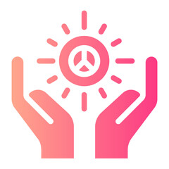 peace gradient icon