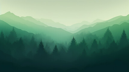 A simple gradient background of green color and forest color 