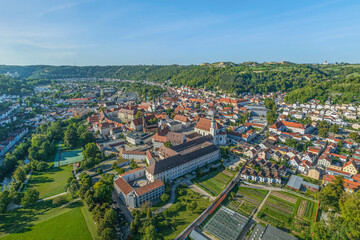 Blick auf die Altstadt der Universitätsstadt Eichstätt in Oberbayern - obrazy, fototapety, plakaty
