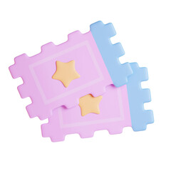 Fototapeta premium Coupon 3D Illustration