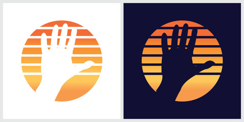 Logo Hand Silhouette- Vector Finger Silhouette