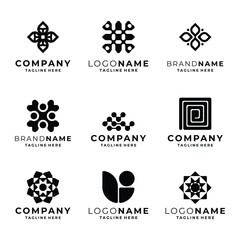 Set of modern logo template	