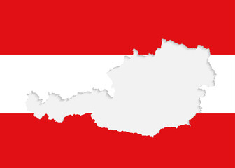 Vector map Austria made flag, Europe country