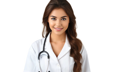 Confident Girl Doctor On Transparent Background