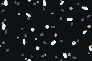 Night Spot Confetti. Abstract Ink Concept. Blue Vector Frame. Confetti Color Pattern. Small Polka Dot. Random Dot. Abstract Vector Dot. Pastel Cool Sparks. Seamless Confetti Drop. Happy Background.