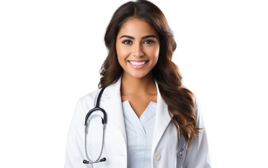 Scrubbed Serenity of a Caring Doctor On Transparent Background