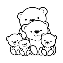 cute bears cubs teddy bear valentines day illustration sketch hand draw