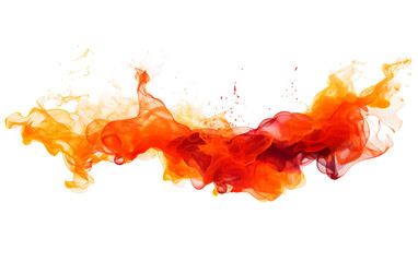 Depiction Blazing Orange and Red Flames Isolated on Transparent Background PNG. - obrazy, fototapety, plakaty