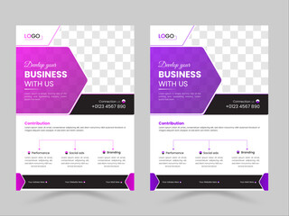 Corporate flyer design vector template, Creative and modern flyer you can used commercial business.