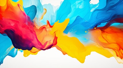 Colorful paint strokes merging into a captivating abstract pattern