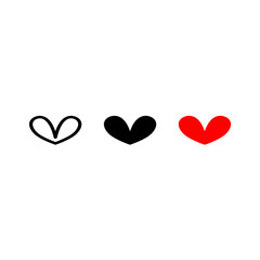 Symbol of Love Icon flat style modern design.