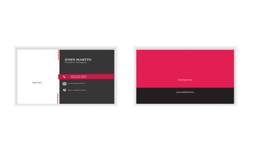 Business card template with elegant color and simple design with full editable. Layers are fully organized. 
