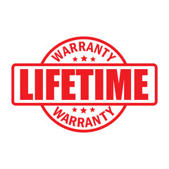 lifetime warranty sticker. guarantee sign and symbol. - obrazy, fototapety, plakaty