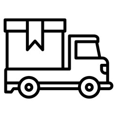 Shipping Truck Icon Element For Design