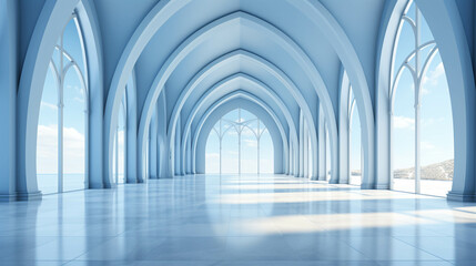 Obraz premium The large hall has a comfortable atmosphere and the air can circulate easily.