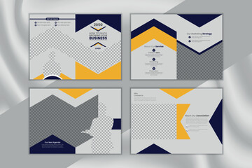 Corporate Business bifold brochure Design Template