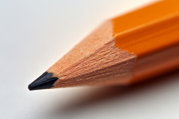 Obraz premium Pencil tip close-up. Black pencil lead for drawing. Generative AI