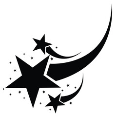 Shooting star icon vector . Comet tail or star trail illustration sign collection. Shooting star vector. EPS 10