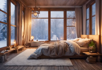 Dolce Sogno Invernale- Camera Accogliente con Vista sulla Neve e Paesaggio Invernale
