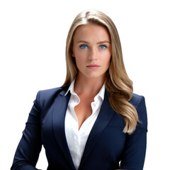 Portrait of Beautiful Business Woman in Corporate Look with Transparent PNG Background
