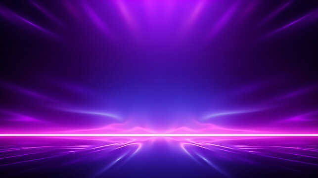 Ultraviolet abstract light. Diode tape, light line. Violet and pink gradient. Modern background, neon light. Empty stage, spotlights, neon. Abstract light. Generative Ai © mahaart