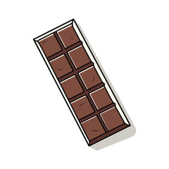chocolate bar isolated on white
