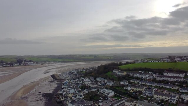aerial view of appledore devon england uk 