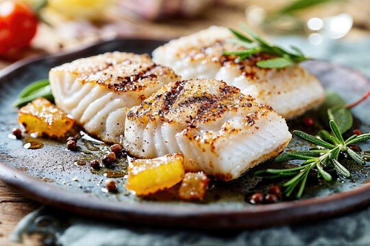 Tasty fillets of grilled or oven baked pollock