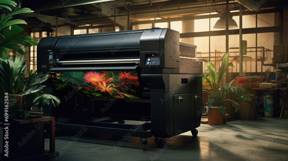 Poster a big digital inkjet printing machine