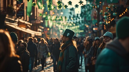 Fototapeta premium St. Patrick's Day Celebration in the City