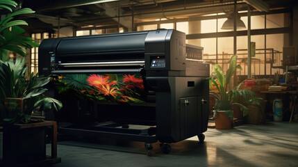 A big digital inkjet printing machine