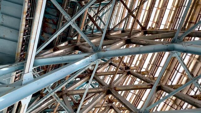 Old steel structure. Rust of metals