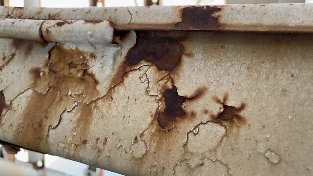 Rust of metals.Corrosive Rust on old iron white.Use as illustration for presentation.corrosion.