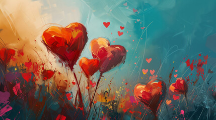 Colorful valentines background