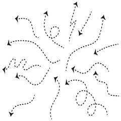 Obraz premium Collection hand drawn arrows. Set simple arrows isolated on white background. Arrow mark icons. Arrow paint . Hand drawn arrow collection.