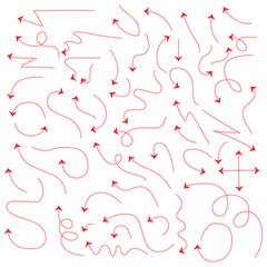 Collection hand drawn arrows. Set simple arrows isolated on white background. Arrow mark icons. Arrow paint . Hand drawn arrow collection.