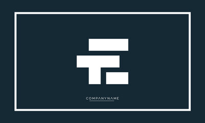 Alphabet letters TE or ET logo monogram