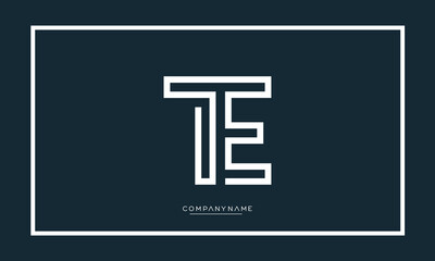 Alphabet letters TE or ET logo monogram