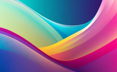  Dynamic wavy abstract fluid gradient simple background. Vibrant smooth trendy presentation