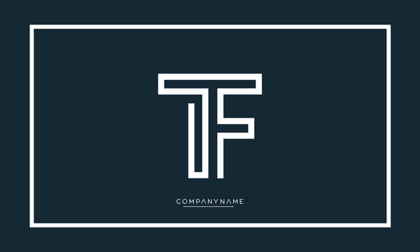 TF or FT Alphabet letters logo monogram