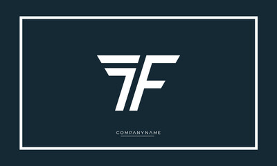 TF or FT Alphabet letters logo monogram