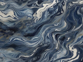 Tranquil Water-Inspired Marble: Deep Sapphire Serenity Texture Elegance