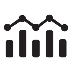 Graph icon. Chart icon. Increase icon Vector.