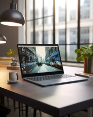 laptop in the office