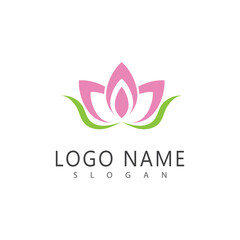 Fototapeta premium Lotus logos vector template symbol element nature