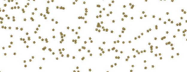 Astral Rhapsody: 3D Illustration Delivers a Captivating Gold Stars Rain