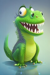 Fototapeta premium image of a mysterious alligator