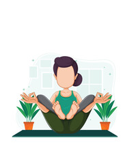 Yoga poses seton with background. Relax and meditate. Healthy lifestyle. Balance training. 